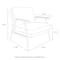 Glitzhome® 28" Modern Black Faux Leather Accent Armchair